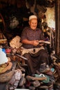 Cobbler at work. Marrakesh. Morocco