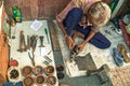 Cobbler working, On Sayajigunj Road side of Baroda Vadodara,