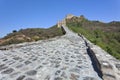 Cobblestone path up to the great Wall, Beijing, China Royalty Free Stock Photo