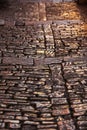 Cobblestone Pavement Close Up Background Royalty Free Stock Photo