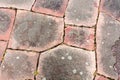 cobblestone pavement. Texture of cobblestone road close-up. Part Royalty Free Stock Photo