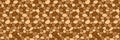 cobblestone paving seamless pattern vector illustration. Pebble repeated background. brown stone rubble template Royalty Free Stock Photo