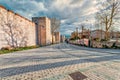 A Cobblestone Road Along a Fortress Wall in Istanbul Royalty Free Stock Photo