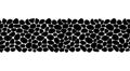 Cobblestone seamless print vector. Black and white geometric pebble border frame. Irregular shapes repeated backdrop for