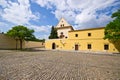 Cobblestone square near Capuchin monastery, Hradcany, Prague, Czech Republic Royalty Free Stock Photo