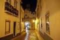 Cobblestone street in the old town, Faro, Portugal Royalty Free Stock Photo