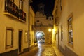 Cobblestone street in the old town, Faro, Portugal Royalty Free Stock Photo