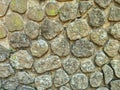 Cobblestone wall background with texture Royalty Free Stock Photo