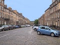 Cobblestoned street in Edinburgh Royalty Free Stock Photo