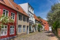 Cobblestoned street in the historic center of Flensburg