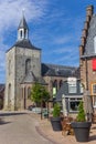 Cobblestoned street leading to the Pancratius church in Tubbergen