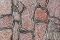 Cobblestones handmade stone old wall texture background Royalty Free Stock Photo