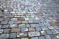 Cobblestones old pavement