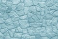 Cobblestones wall, gray background. Light blue texture of stone wall. Masonry rough surface, modern design. Grey bricks, natural p Royalty Free Stock Photo