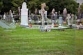 Cobh, County Cork / Ireland - August 14 2018: The Old Church Graveyard in Cobh is a landmark having a mass Lusitania grave