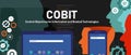 COBIT, Control Objectives for Information and Related Technologies. Concept with keywords, letters and icons vector