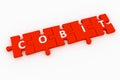 COBIT puzzle white background concept