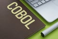 COBOL Common Business-Oriented Language programming concept, legacy system maintenance, banking software development Royalty Free Stock Photo