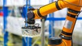 The Cobot ( (Collaborative Robot) in smart warehouse