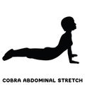 Cobra abdominal stretch. Old horse stretch. Sport exersice. Silhouettes of woman doing exercise. Workout, training Royalty Free Stock Photo