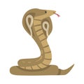 Cobra African Snake, King Cobra Predator Jungle Animal Cartoon Vector Illustration Royalty Free Stock Photo