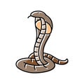 cobra animal snake color icon vector illustration