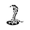 cobra animal snake glyph icon vector illustration