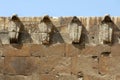 Cobra figures adorn the eastern wall of the Saqqara Necropolis in northern Egypt. Royalty Free Stock Photo