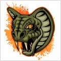 Cobra Head Mascot - vector illustration Royalty Free Stock Photo