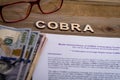 COBRA Healthcare Insurance Benefits for Unemployment concept