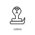 Cobra icon. Trendy modern flat linear vector Cobra icon on white