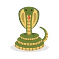Cobra. Indian snake. Cartoon vector illustration Royalty Free Stock Photo