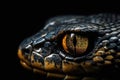 Cobra\'s eyes macro close up. AI generated Royalty Free Stock Photo