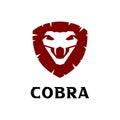 Cobra shield logo design insignia Royalty Free Stock Photo