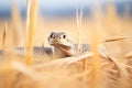 cobra slithering through dry grass