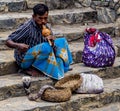 Cobra snake charmer at Gangaramaya Temple in Colombo, Sri Lanka Royalty Free Stock Photo