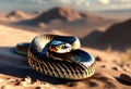 Cobra snake in natural habitat desert Royalty Free Stock Photo