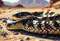 Cobra snake in natural habitat desert Royalty Free Stock Photo