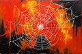cobweb and abstract expressionism use a cobweb as inspiration fo Royalty Free Stock Photo
