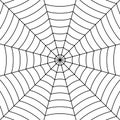 Cobweb background with black interwoven threads spider, vector symmetrical pattern spider web for Halloween
