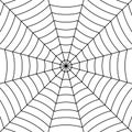 Cobweb background with black interwoven threads spider, vector symmetrical pattern spider web for Halloween Royalty Free Stock Photo