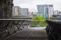 Cobweb Bridge over the River Don in Sheffield England Royalty Free Stock Photo