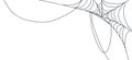 Cobweb in the corner. Halloween concept. Vector illustration isolated on white background. Design element. Simple flat picture. Royalty Free Stock Photo