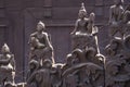 Wooden figures covered in cobweb, Shwe In Bin Kyaung monastery, Mandalay.