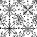 Cobweb seamless pattern. Spider repetitive texture. Halloween endless background. Vector illustration.