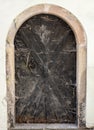 Cobwebbed medieval entrance door Royalty Free Stock Photo