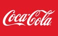 Coca-Cola logo vector illustration on red background