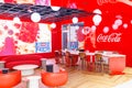 Coca-Cola Lounge American Dream Mall Modern Red Interior New Jersey East Rutherford NJ Royalty Free Stock Photo