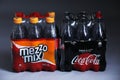 Coca-Cola and Mezzo Mix packs of drinks