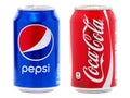 Coca-Cola and Pepsi cans